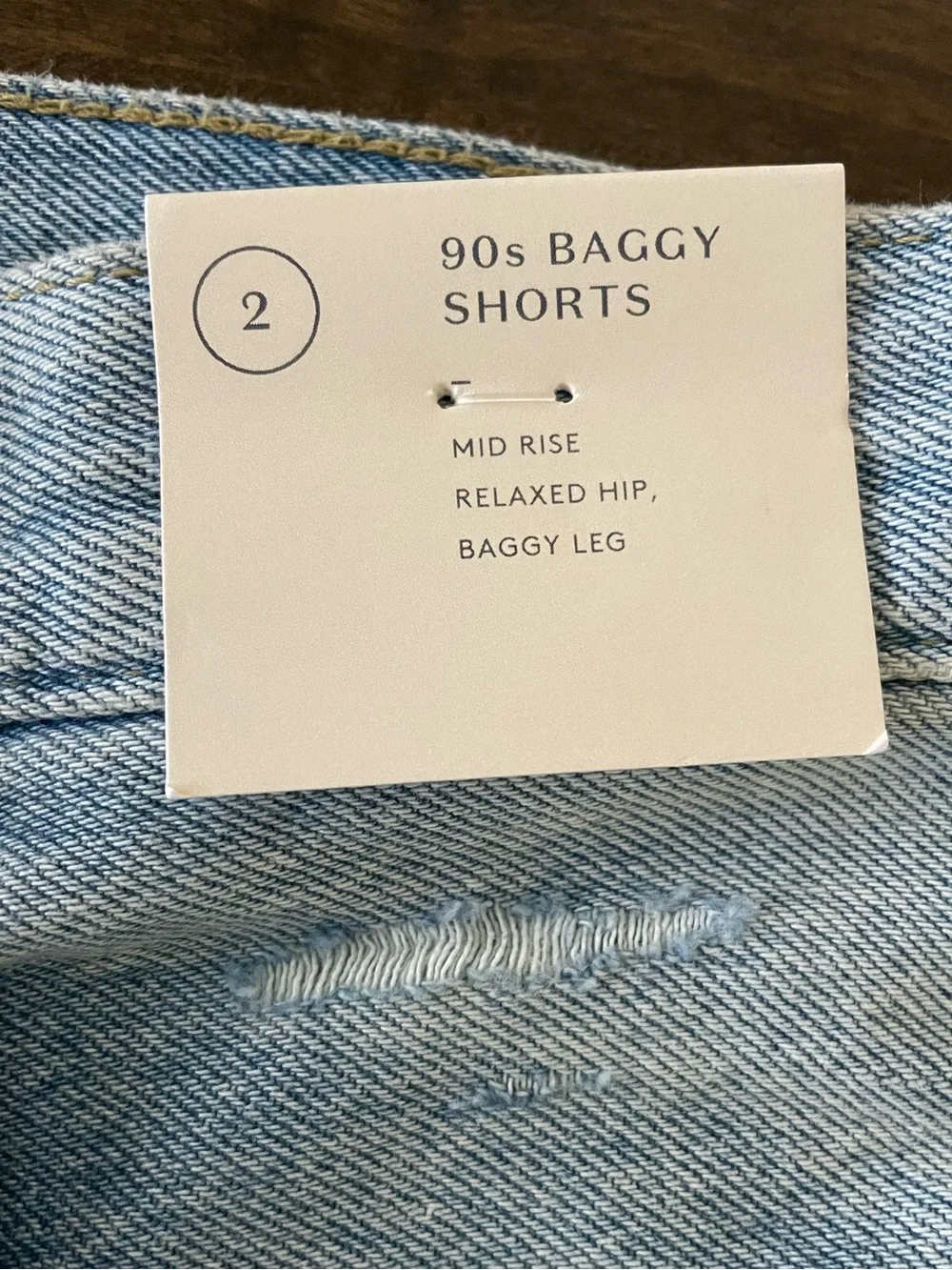 Universal Thread Women's Mid-Rise 90's Baggy Cuff Denim Shorts